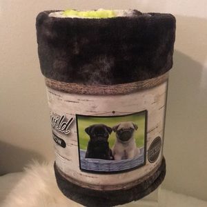 American Heritage Royal Plush Raschel Throw Pugs 50x60" 100% Polyester